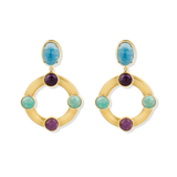 Chora Aquamarine Amethyst Amazonite Earrings