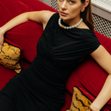 Petite Ninon Pompadour Oval Yellow Crystal Earrings