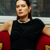 Petite Ninon Pompadour Oval Yellow Crystal Earrings