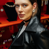 Petite Ninon Oval Diamond Crystal Earrings