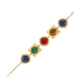 Lykia Lapis Tigereye Carnelian Malachite Bracelet