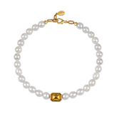 Bodrum Baroque Pearl and Crystal Necklace