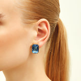 Bosphorus Orange Blue Mismatched Earrings