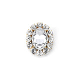 Ninon Oval Diamond Kristal Broş